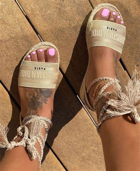 dior wrap around sandals|Dior bay sandals.